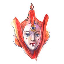 Padmé/ Matilda Ein Projekt aus dem Bereich Aquarellmalerei von Caroline Passos - 17.10.2020