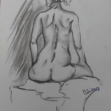 Taller de Modelo Vivo Año 2013. Un proyecto de Dibujo, Dibujo a lápiz, Dibujo anatómico, Dibujo artístico, Dibujo de Retrato y Pintura de Beatriz Ebert - 20.09.2013