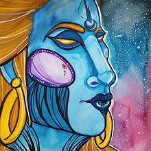 Shiva e o Universo. Projekt z dziedziny  Sztuki piękne, Malarstwo akr i lowe użytkownika Kamila Souto - 17.10.2020