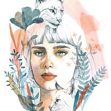 Illustrated Portrait in Watercolor - my 2 portraits. Artistic Drawing, Traditional illustration, Portrait Drawing, and Watercolor Painting project by Karolina Pajnowska - 10.19.2020