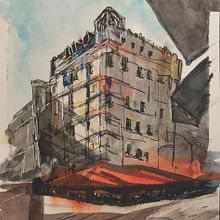 Mi Proyecto del curso: Dibujo arquitectónico con acuarela y tinta. Un proyecto de Bellas Artes de Carlos Justiniano - 19.10.2020