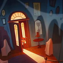 La casa embrujada. Un projet de Art conceptuel, Conception de personnages, Illustration traditionnelle, Illustration numérique, Stor , et telling de Gaby Zermeño - 20.10.2020
