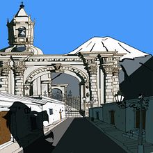 Mi Proyecto del curso: LA CIUDAD BLANCA DE AREQUIPA - PERÚ. Drawing project by carlos cornejo rodriguez - 10.20.2020