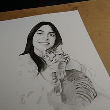 Commission. Original watercolour and pencil portrait by Mentiradeloro Ein Projekt aus dem Bereich Porträtzeichnung, Traditionelle Illustration und Aquarellmalerei von Mentiradeloro Esther Cuesta - 20.10.2020