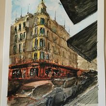 Mi Proyecto del curso: Dibujo arquitectónico con acuarela y tinta Ein Projekt aus dem Bereich Aquarellmalerei von Luis Vargas - 20.10.2020