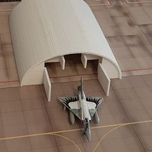 Modelo de Hangar militar para aviones a escala 1:200. Un progetto di Architettura di luismc2007 - 29.10.2020