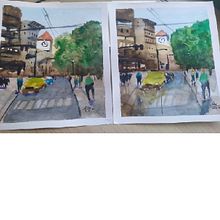 Mi Proyecto del curso: Paisajes urbanos en acuarela. Watercolor Painting project by Angela Martin - 10.21.2020