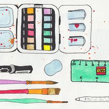 Mis herramientas de arte . Traditional illustration project by Mireia Muñoz - 10.22.2020
