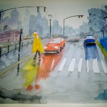 Mi Proyecto del curso: Paisajes urbanos en acuarela . % xastre_as tarafından hazırlanan Sulubo, Ve a Resim projesi - 10.23.2020