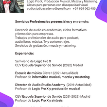 Portfolio. Un proyecto de Producción musical de Fernando Soler - 23.10.2020