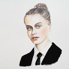 Mein Kursprojekt: Aquarellporträt mit fotografischem Vorbild. Un projet de Aquarelle de Christoph Speck - 24.10.2020
