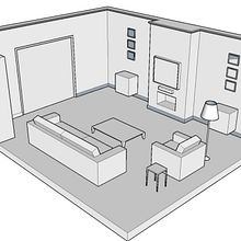 Living Room Sketch. Een project van Interieurontwerp van Ester Borrisser i Costa - 24.10.2020