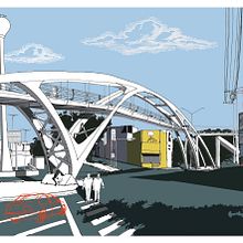 Bajo la ciclovía. Projekt z dziedziny  Architektura, Sztuka miejska, R, sunek c, frow, Trad, c, jna ilustracja, Ilustracja c, frowa i Architektura krajobrazu użytkownika Miguel Escobar Toledo - 25.10.2020