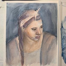 My project in Artistic Portrait with Watercolors course. Watercolor Painting project by Amy Lagers - 10.25.2020