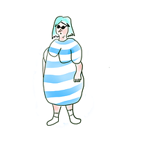 Blue Grandma. Digital Illustration project by Allison Baiz - 10.25.2020
