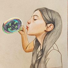 Ilustración con pastel i lápices de colores. Een project van  Tekening, Tekening met potlood,  Artistieke tekening,  Portrettekening y Traditionele illustratie van Nadia Llabrés Ribas - 25.10.2020