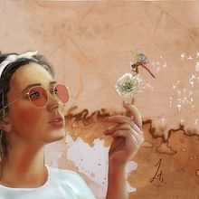  Retrato ilustrado con Procreate  --- la danza de las libélulas        . Un proyecto de Bellas Artes, Dibujo de Retrato y Dibujo digital de Édgar Zarate - 26.10.2020