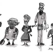 Mi Proyecto del curso: Fábrica de personajes ilustrados "Cocineras nerds". Digital Drawing, and Traditional illustration project by manana.sca - 10.27.2020