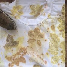 My project in Botanical Printing on Fabric and Paper course. Projekt z dziedziny Farbowanie tkanin użytkownika Margarida Vasconcelos - 26.10.2020
