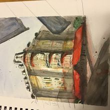 My project in Architectural Sketching with Watercolor and Ink course. Un proyecto de Pintura a la acuarela de S Carriere - 27.10.2020