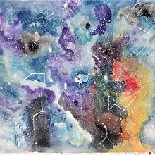 Mi Proyecto del curso: Técnicas modernas de acuarela- Galaxia. Un proyecto de Ilustración tradicional de JOVI CÁRDENAS BENAVIDES - 27.10.2020