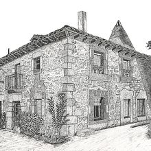 Dibujos arquitectónicos de diferentes pueblos de Burgos. Un proyecto de Dibujo realista de Marcos González González - 27.10.2020