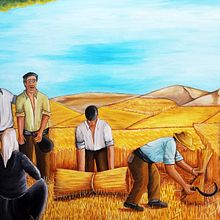 Mural de la era del molino a color. Un proyecto de Dibujo artístico y Dibujo realista de Marcos González González - 27.10.2020