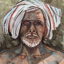 A Farmer in India. Watercolor Painting project by Murthy Sudhakar - 10.27.2020