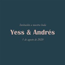 Invitación de boda Yess & Andrés 💍 Enlace a proyecto completo: https://www.behance.net/gallery/102880557/Boda-Yess-Andrs. Een project van  Ontwerp, App-ontwerp y Grafisch ontwerp van Eduardo Marina Clavería - 01.08.2020