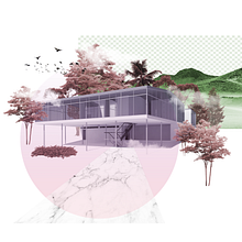 °° Reinterpretación de // LA CASA DE VIDRIO // ×Lina Bo Bardi  -(Revit + Photoshop)-. 3D, Architecture, Digital Architecture, Fine Arts, Collage, Digital Drawing, 3D Design, Traditional illustration, Architectural Illustration, 3D Modeling, and ArchVIZ project by Ana Arbona - 10.28.2020