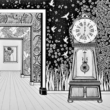 Un beso y un reloj a destiempo. Ink Illustration project by Ale Lagos - 10.28.2020