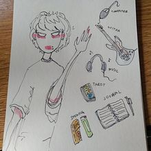 Me and things I like. Character Design, Drawing, and Painting project by Daniela Catalano - 10.28.2020