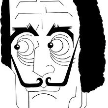 Caricatura de Salvador Dalí. Un proyecto de Dibujo de Retrato y Dibujo digital de Marcos González González - 29.10.2020