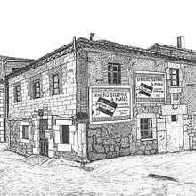 Bar La villa; Mecerreyes. Un proyecto de Arquitectura, Dibujo realista e Ilustración arquitectónica de Marcos González González - 30.10.2020