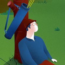 Descanso. Telefónica Podium. Digital Illustration project by Juan Rueda - 10.30.2020