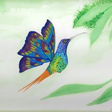 ALEBRIJE MEXICANO COLIBRÍ-MARIPOSA. Un progetto di Disegno di cintyaortizlemos - 30.10.2020