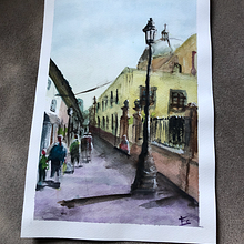 My project in Urban Landscapes in Watercolor course. Architectural Illustration project by Fausto Soto Soria - 10.31.2020