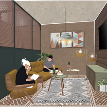 Mi Proyecto del curso: Representación gráfica de proyectos arquitectónicos. Projekt z dziedziny Architektura wnętrz, Projektowanie wnętrz, Projektowanie graficzne,  R, sunek architektoniczn i Dekoracja wnętrz użytkownika Sofia Morales - 09.06.2020