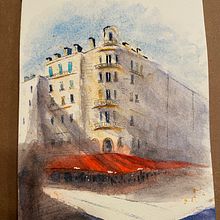 My project in Architectural Sketching with Watercolor and Ink course. Pintura em aquarela projeto de Sophy - 31.10.2020