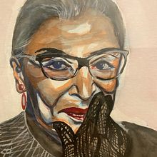 My project in Artistic Portrait with Watercolors course -A portrait of RBG. Watercolor Painting project by t.trang.ho - 10.31.2020