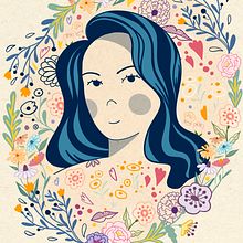Mi Proyecto del curso: Retrato ilustrado con elementos botánicos. Un proyecto de Ilustración tradicional e Ilustración botánica de Cristina Gorski - 31.10.2020