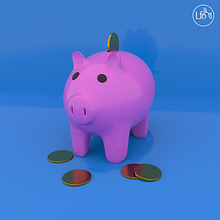 Cerdito Hucha. 3D, and 3D Design project by Laura Fernandez Olivar - 10.30.2020