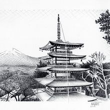 Najart | Ilustración Artline. Architectural Illustration, Ink Illustration, Architecture, Fine Arts, Drawing, Realistic Drawing, Traditional illustration, Sketchbook, Sketching, L, and scape Architecture project by Javier Najart - 11.01.2020