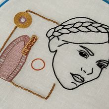 Mi Proyecto del curso: Retrato lineal bordado. Embroider project by Giusy Sorvillo - 11.02.2020