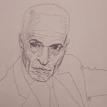 My project in Introduction to Portraits with India Ink and Nibs course. Desenho artístico projeto de zerobyzero - 02.11.2020