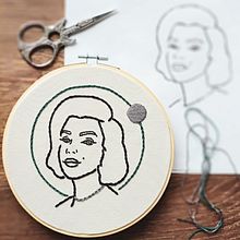 Mi Proyecto del curso: Retrato lineal bordado. Embroider project by Cristina González - 11.03.2020
