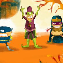  Los tres héroes zombies. Traditional illustration project by Hercules Santos Trigo - 11.04.2020