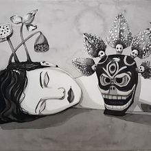My Man Ray (Dame de Lotus). Un proyecto de Ilustración tradicional e Ilustración con tinta de Elena Smilemaker - 04.11.2020