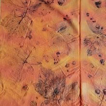 Viscose ecoprint. Projekt z dziedziny Farbowanie tkanin użytkownika Viktorija Dronišinec - 04.11.2020