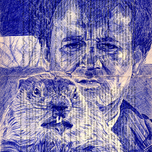El día de la marmota. Desenho de retrato, Desenho realista e Ilustração com tinta projeto de Begoña Blázquez Parro - 05.11.2020